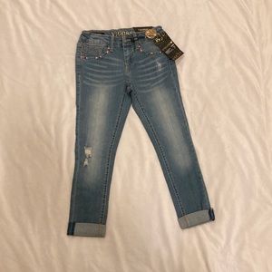 Vigoss size 7 (girls) adjustable ankle skinny jeans